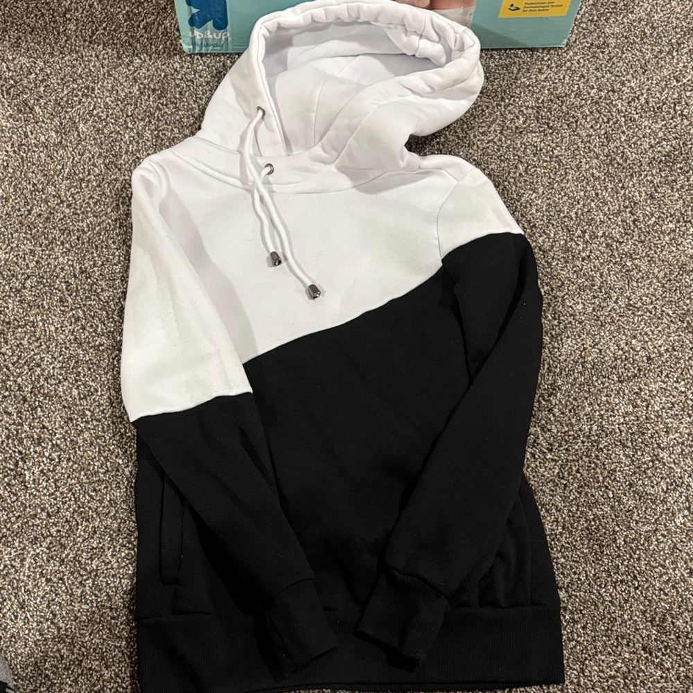 Black and White Men's Hoodie